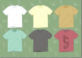 Templates - Six T-shirts template 