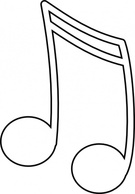 Sixteenth Notes, Joined In A Pair clip art Preview