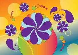 Sixties Flowers Vectors