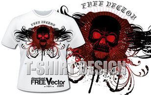 Holiday & Seasonal - Skull T shirt Design Vector 