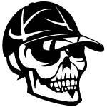 Skull With Cap Vector Image 