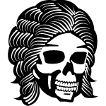 Holiday & Seasonal - Skull With Cool Hair Vector 