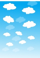 Sky With Clouds clip art