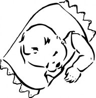 Sleeping Baby clip art Preview