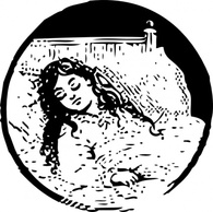 Human - Sleeping Girl clip art 