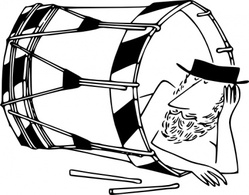 Sleeping In A Basler Drum clip art Preview