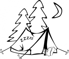 Sleeping In A Tent clip art Preview