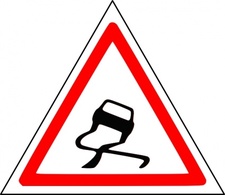 Slippery Road clip art