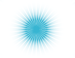 Small Blue Sunburst Vector 