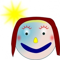 Objects - Smiley Girl clip art 