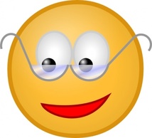 Objects - Smiley With Glasses clip art 