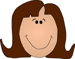 Human - Smiling Lady clip art 