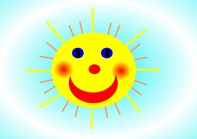 Smiling Sun clip art