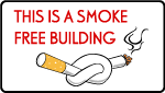 Smoke Free Building Vector Sign 