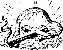 Snake And Cross clip art Preview