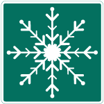 Snow On The Road Vector Sign 