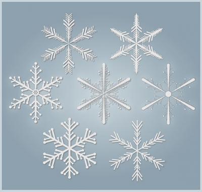 Holiday & Seasonal - Snowflakes Free Vector 
