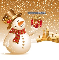 Snowman with gift for you Preview