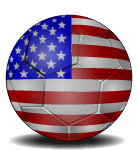 Soccer Ball Vector In Us Colors 