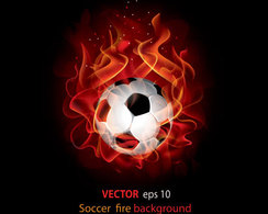 Objects - Soccer fire background 