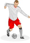 Soccer Player With The Ball Vector 