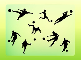 Silhouette - Soccer Vector 