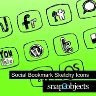 Social Bookmark Sketchy Icons Preview