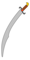 Military - Soft-colored Long Scimitar 