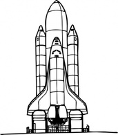 Space Shuttle Liftoff clip art Preview