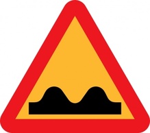 Speed Bump Sign clip art