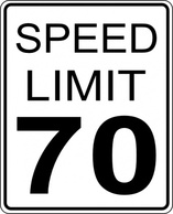 Signs & Symbols - Speed Limit clip art 