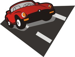 Transportation - Speed - Red Car Vector 