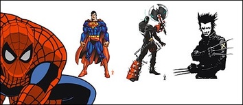 Spiderman superman cartoon film characters Preview