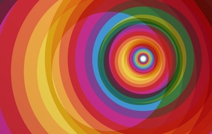 Abstract - Spiral Rainbow Vector Background 