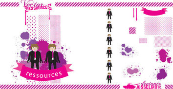 Spills & Splatters - Splats and miscellaneous purple free vector 