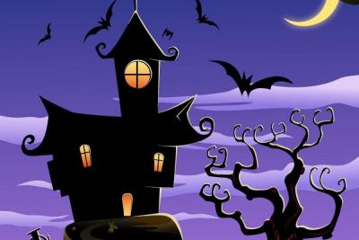 Spooky Halloween Vector Scene Preview