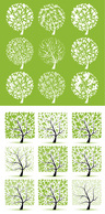 Holiday & Seasonal - Spring trees vector set 