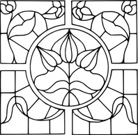 Objects - Stained Glass Motif clip art 