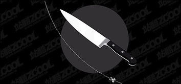 Objects - Stainless steel knife vector material 