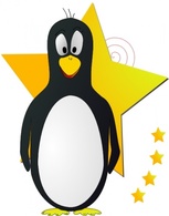 Objects - Star Penguin clip art 