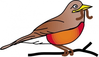 Animals - State Michigan Cartoon Symbols Bird American Animal Robin Amercan 