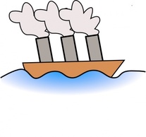 Transportation - Steamer Boat clip art 