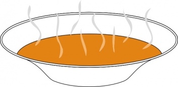 Food - Steaming Pumpkin Soup clip art 