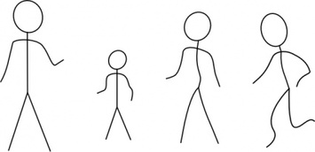 Human - Stick Figures clip art 