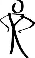 Stick Man clip art 