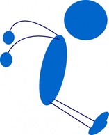 Human - Stickman Jump clip art 