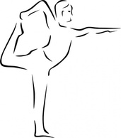 Human - Stylized Yoga Person clip art 