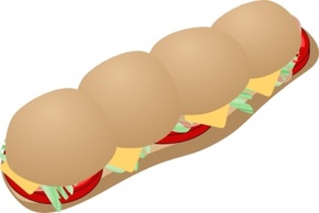 Food - Submarine Sandwich clip art 