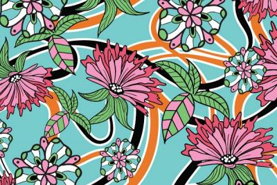 Summer Floral Wallpaper Pattern Preview
