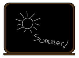 Summer school blackboard